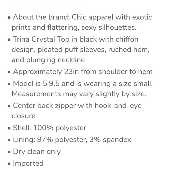 💥SALE💥Ronny Kobo Trina Krystal Top - Picture 4 of 4